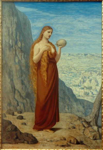 P.C. Puvis de Chavannes, Saint Mary Magdalene in the Desert by Pierre Puvis de Chavannes